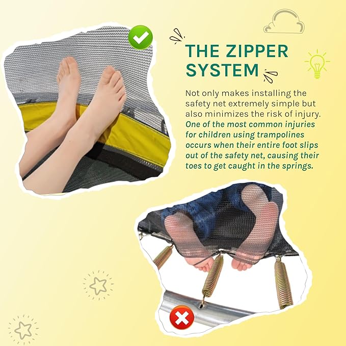 SkyBound 14 FT 12 FT 10FT 8FT 6FT Springless Trampoline for Kids and Adults - Recreational Trampolines with AntiRust Coating - Bungee Cords Outdoor Trampoline for Kids - No-Gap Design Zipper System