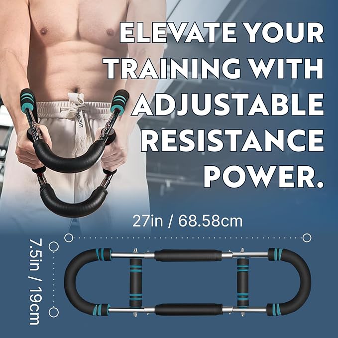 Twister Arm Trainer Pro - Adjustable Shaker Twister Arm Chest Exerciser Home Workout Equipment for Men & Women, Portable Fitness Exercise Equipment, Ultimate Shoulder Muscle Training