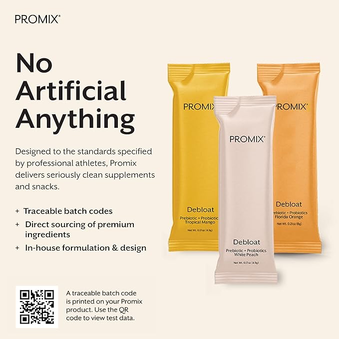 ProMix Nutrition Debloat Prebiotics and Probiotics Immune Support Supplement for Digestive Health, Nausea Relief, Gut Repair - Variety Pack - 12 Servings (Pack of 12)