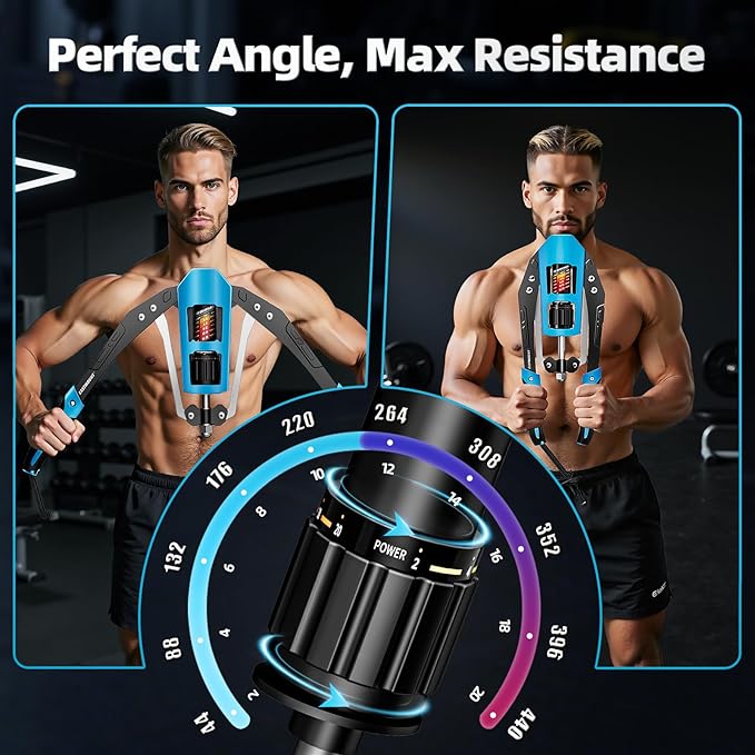 EAST MOUNT Twister Arm Exerciser - Adjustable 22-440lbs Hydraulic Power, Home Chest Expander, Shoulder Muscle Training Fitness Equipment, Arm Enhanced Exercise Strengthener