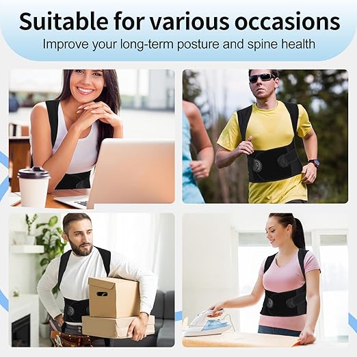 Posture Corrector for Women and Men, Adjustable Full Back Straightener, Back Brace for Upper and Lower Back Pain Relief, Scoliosis, Dowagers Hump, Hunchback, Thoracic, Spine Corrector (XX-Large, Waist: 40.9''-45.3'')