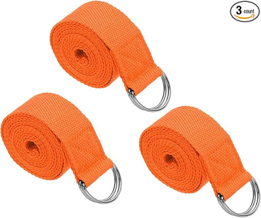 PATIKIL Yoga Strap for Stretching Cotton Yoga Belt with Adjustable Metal D-Ring Buckle Stretch Band for Fitness Pilates