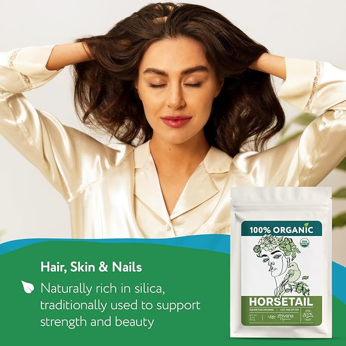 Organic Horsetail (4 oz.) (Equisetum arvense) β Loose Dried Herb β Edible Grade for Tea, Infusions & Herbal Blends