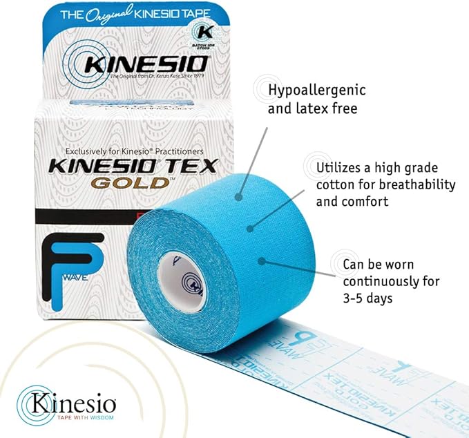 Kinesio Taping - Elastic Therapeutic Athletic Tape Tex Gold FP - Red – 2 in. x 16.4 ft - 2 Pack