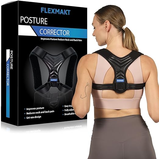 Posture Corrector Just For Women - Adjustable Back Brace - Full Spine Support & Alignment Pain Relieves Neck, Shoulder, Clavicle & Lumbar Pain Breathable & Comfortable - Sizes Medium & Large Perfect for Office, Home & Daily Use!!!