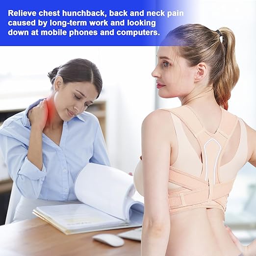 Women Back Braces Posture,Adjustable Upper Back Brace for Clavicle Support and Providing Pain Relief from Neck,Back Brace and Posture Corrector for Women and Men(Large/X-Large 35""-43"")