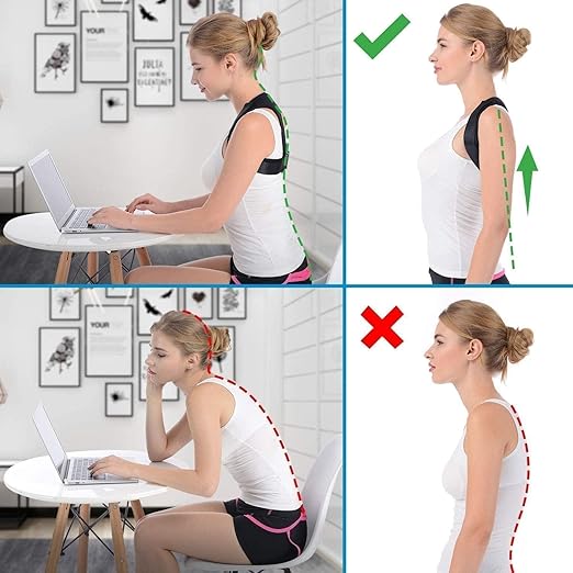 Posture Corrector for Women & Men, Adjustable Back Brace for Posture Support, Breathable & Invisible Upper Back Straightener – Relieves Neck, Shoulder, Clavicle Pain, Improves Alignment for Sitting