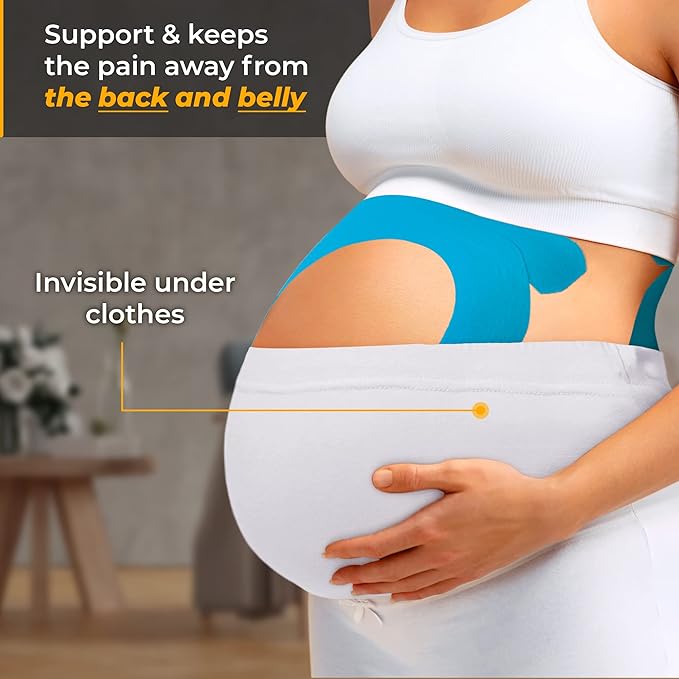 Kinesiology Tape-Incredible Support for Athletic Sports and Recovery + Free Taping Guide - Pre-Cut 2 inch 50 feet (Electric Blue + Free Taping Guide, 1 Pack)