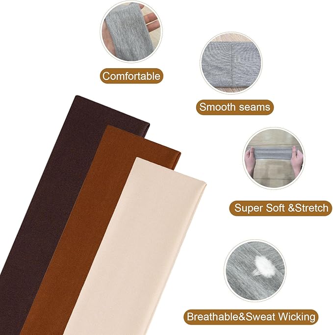 Yoga Headbands for Women, Non Slip Elastic Sweat Hairbands, Solid Color Head Accessories Headscarves Hair Hoop, Sweat-absorbing Hairbands for Sports, Fitness, Running