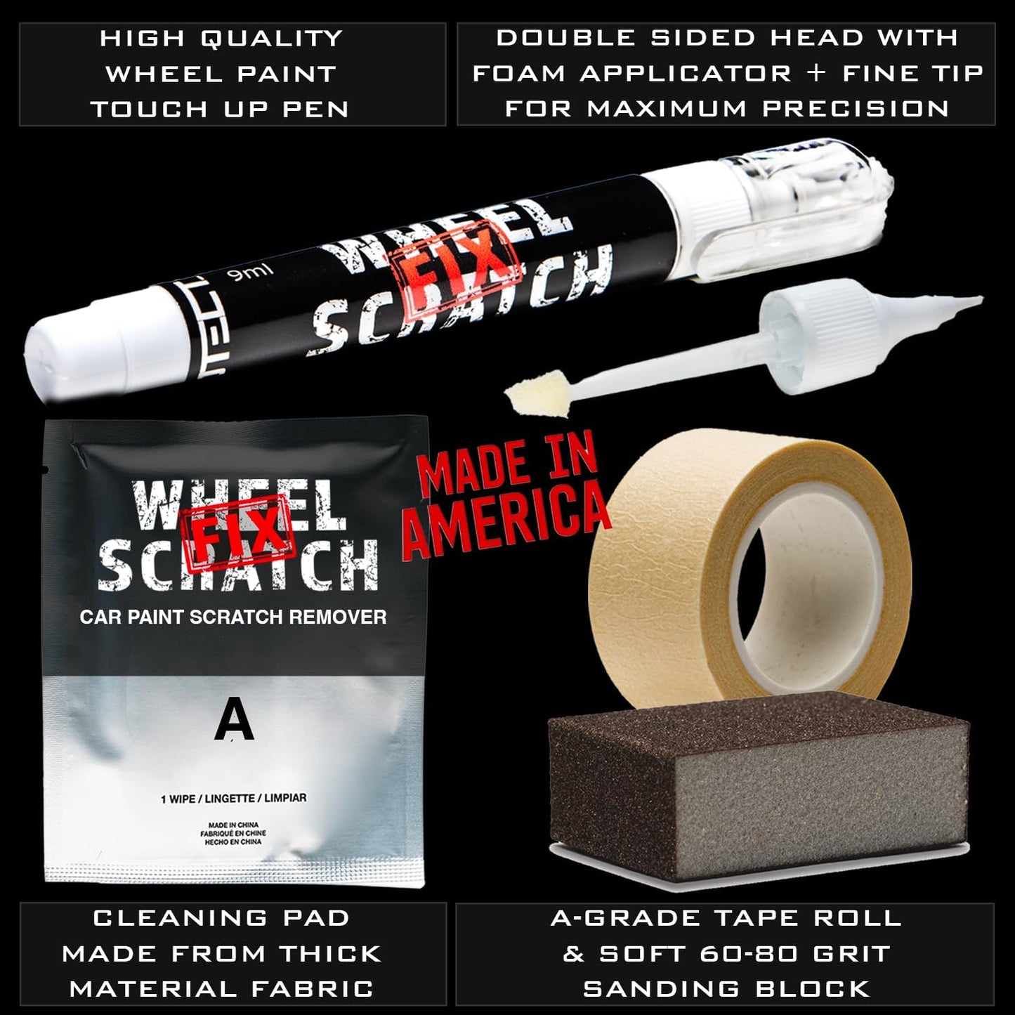 Anthracite Gray Rim Touch Up Paint Kit, Car Wheel Scratch Repair Kit, Wheel Touch Up Paint Pen, curb rim repair kit, curb rash repair Kit, Universal Rim Alloy Wheel Paint Grey Anthracite (Anthracite Gray)