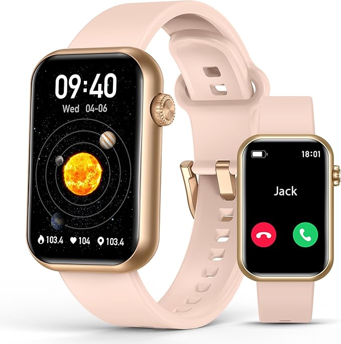 Smart Watch Fitness Tracker (Answer/Make Calls), 24/7 Heart Rate Spo2 Blood Pressure Monitor Sleep Tracker, 114 Sports Modes Calorie Step Tracker Pedometer, Waterproof Activity Tracker for Women