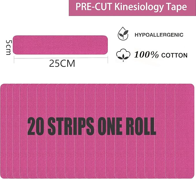 Kinesiology Tape Pro Athletic Sports Waterproof Breathable Latex Free Tape for Ankle Wrists Knees Elastic Running Tennis Swimming Football Sports Activities Tapes (3 Pack, MIX02)