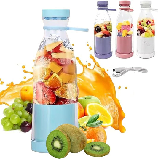 LUMAC - Portable Blender for Smoothies - Licuadora Portatil - 14oz Mini Blender for Shakes and Smoothies - Personal Blender for Shakes and Smoothies - USB Blender Portable - Shaker. (Blue)