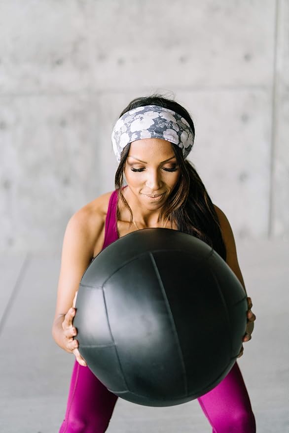 Maven Thread Headbands for Women - Wide Sports Headband for Running, Exercise, Gym, Athletic Workouts and Yoga, 4" Thick Non-Slip Sweatbands, 2Pack