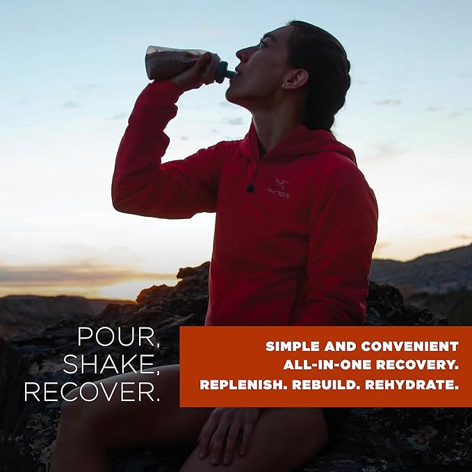 Tailwind Nutrition Recovery Mix, 20 Grams Complete Protein, Carbohydrates, and Electrolytes Powder Drink Mix for Post-Workout, Free of Gluten, Soy, and Dairy, Vegan, 20 Servings, Salted Caramel