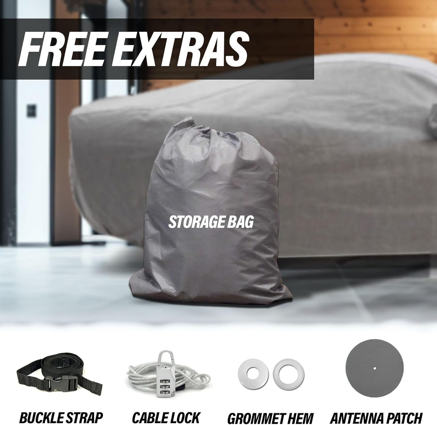 5 Layer Full Car Cover - Semi Custom Fit for K5 Blazer | All-Weather Protection: Waterproof, Dustproof, Windproof, UV-Resistant | Includes Accessories