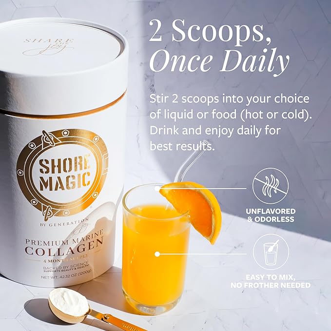 Premium Marine Collagen Powder with Type I II III and IV Hydrolyzed Peptides for Women Men Sustainably Sourced Wild Fish Unflavored Certified Halal Kosher - 4 Month Supply (Price 3 Months)