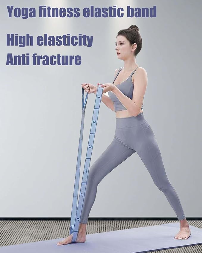 2PCS Stretch Strap for Dance Elastic Band for Gymnastics Stretching Strap Stretching Bands Multi-Loop Adjustable Exercise Bands Stretching Resistance Ballet Bands -12 Loops