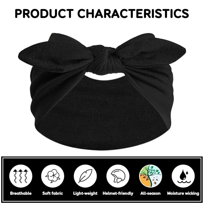 S&N Remille Wide Headbands for Women, Large Hairband, Elastic Non-Slip Headband Twist Knotted Accessories, Yoga Workout Vintage Hair 3 Pack (Multi-colored-2)