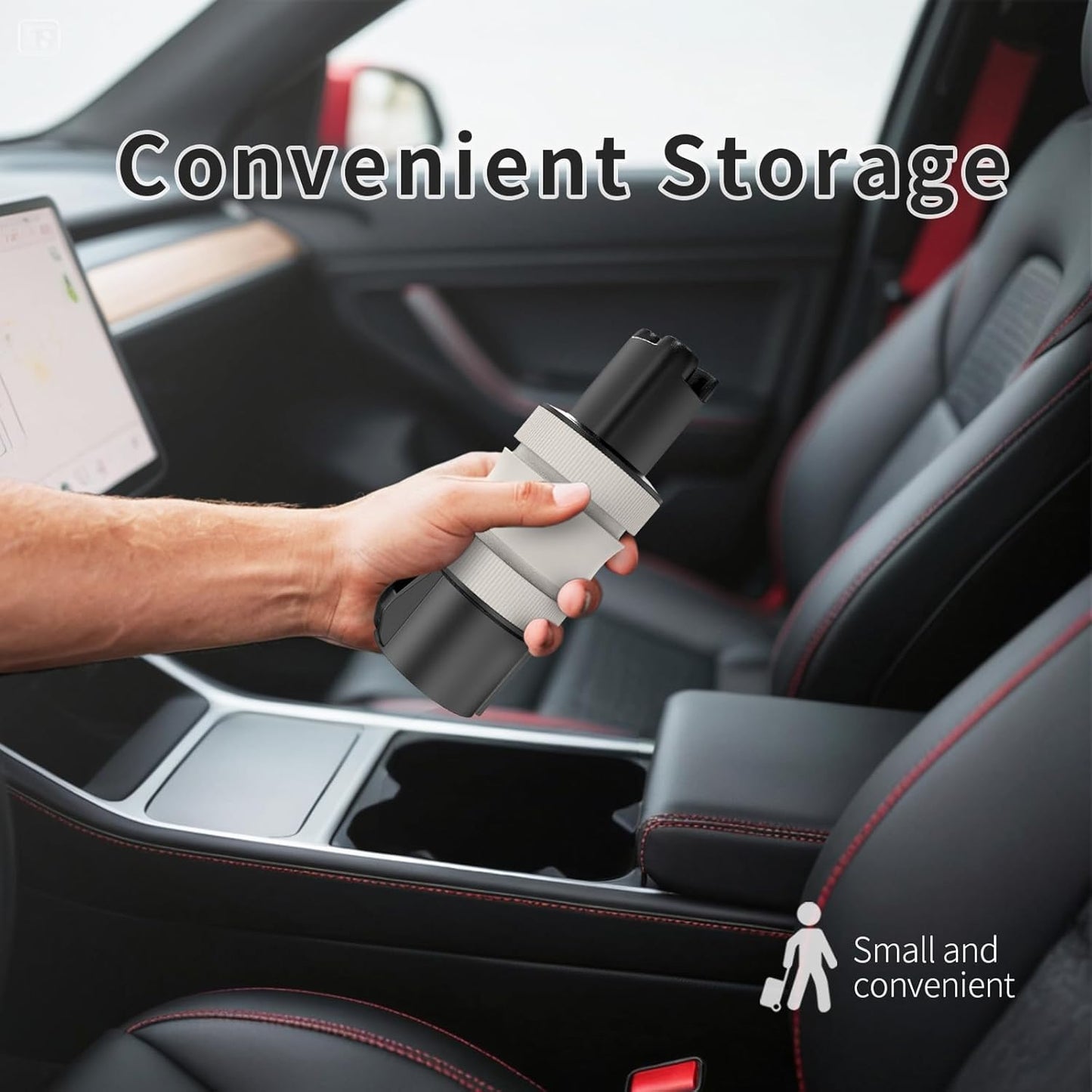 J1772 to Tesla Charger Adapter, 32 Amp / 220V, Compatible with All Tesla Cars, J1772 EV Adapter for Tesla Car Charging