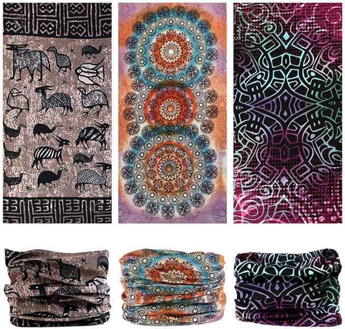 Neck Gaiter Headband Headwear Head Wrap Face Mask Magic Scarf Bandana for Men and Women