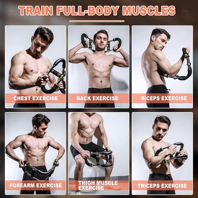 Ultimate Twister Arm Trainer, Adjustable Chest Workout Equipment, Arm Trainer for Men, Chest Trainer for Men, Shoulder Muscle Training, Portable Spring Resistance Home Fitness Equipment