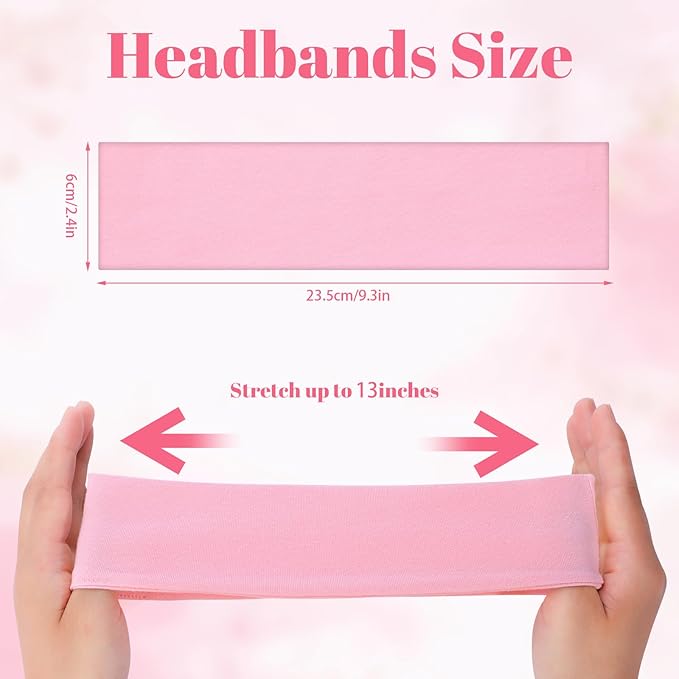 8 Pack Headbands for Women, Sweat Absorbing Headbands Non Slip Cotton Hair Bands Fashion Headbands for Daily Life Workout Yoga Running