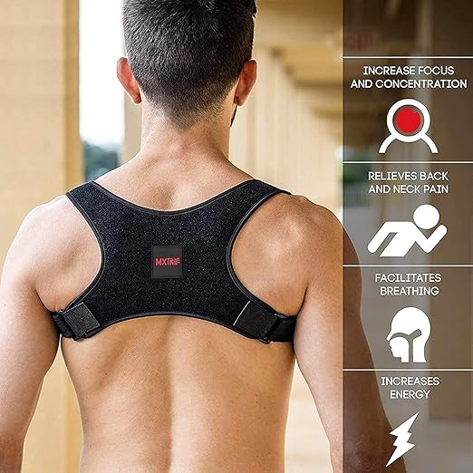 Posture Corrector for Women and Men, Adjustable Back Brace for Spine Alignment and Posture Support, Upper Back Pain Relief, Comfortable and Effective Back Brace for Better Posture (Medium)