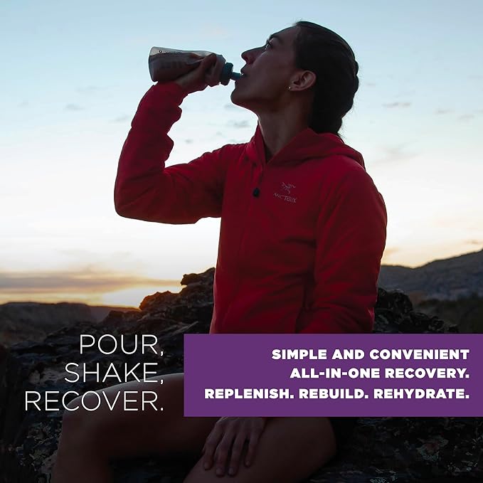 Tailwind Nutrition Recovery Mix, 20 Grams Complete Protein, Carbohydrates, and Electrolytes Powder Drink Mix for Post-Workout, Free of Gluten, Soy, and Dairy, Vegan, 12 Servings, Chocolate