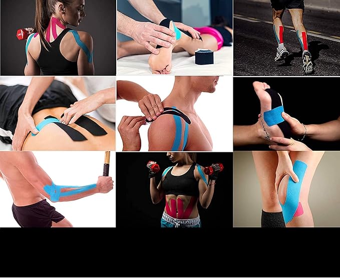 Hampton Adams | As Seen on Shark Tank | Elastic Kinesiology Tape (2-Pack) | Uncut Athletic Tape Supports & Protects Muscles Knees Shoulders & Plantar Fasciitis | Waterproof Hypoallergenic (Sky Blue)