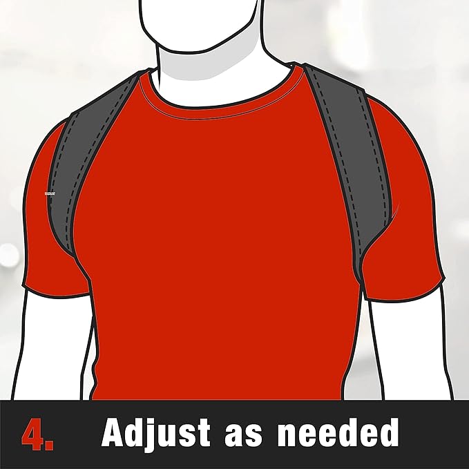 ACE Brand Posture Corrector, Posture Correction, Adjustable, Hook-and-Loop Shoulder Straps Provide Secure Fit, Posture Support Fits Discreetly Under Clothing, One Size Fits Most