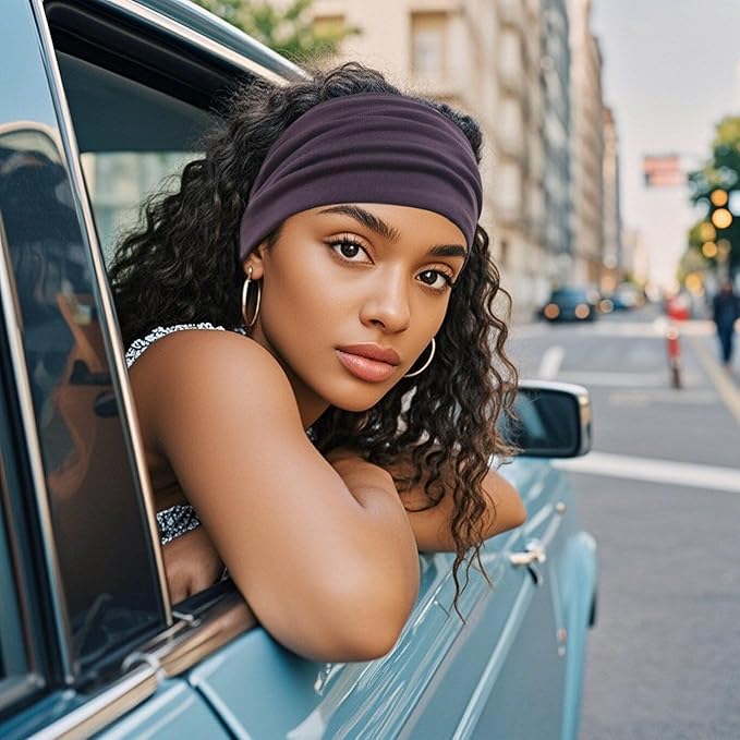 Wide Headbands For Women Stretch Headband Boho Head Bands Women's Hair Band Turban Workout Hairband Accessories 6 Pack