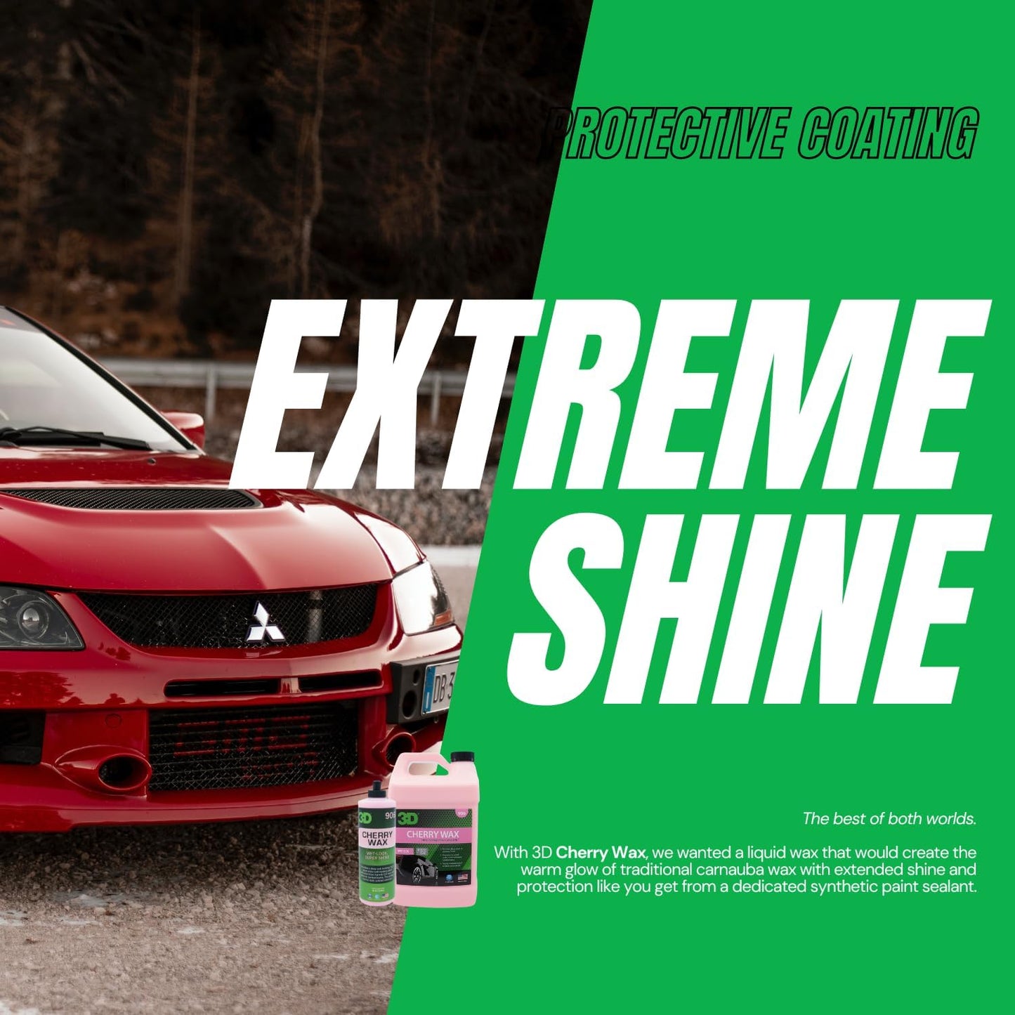 3D Cherry Wax – Liquid Carnauba Show Car Wax with Synthetic Polymers | Deep Gloss Finish | Easy Wipe-Off | Slick Shine | Fast Application | Made in USA | 1 Gallon