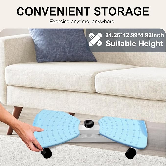 Waist Twister Machine with Resistance Bands - 300 lbs Weight Capacity, Non-Slip Twist Board, Noiseless Ab Twister for Belly Fat Loss, Home Gym Equipment for Women/Men