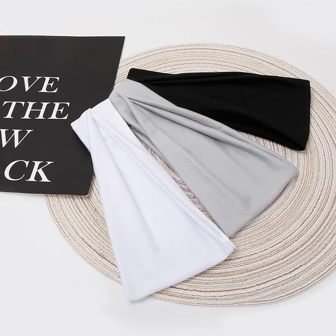 Huachi Wide Non-Slip Headbands - Workout Yoga Hair Accessories for Women