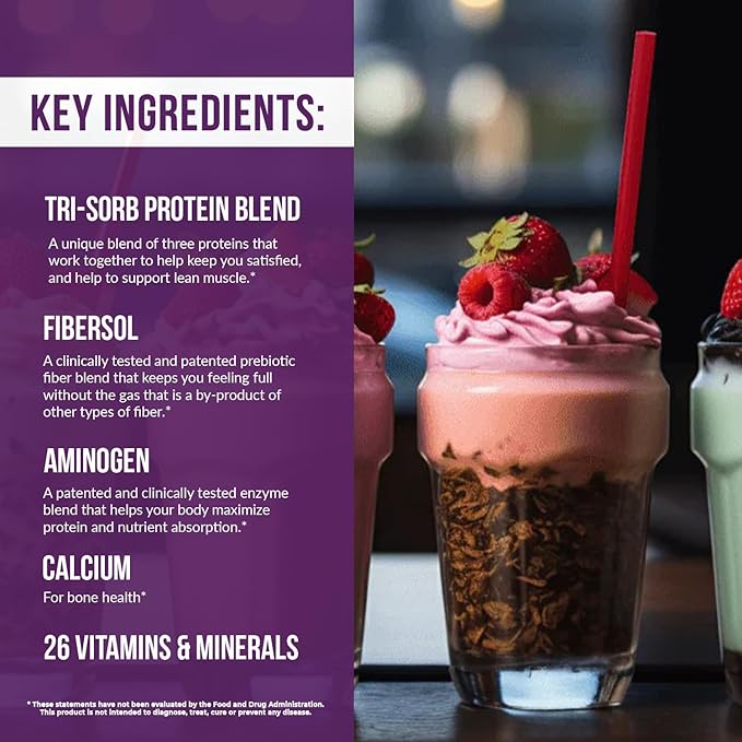 Vi-Shape Raspberry Super Biotin 1 Shake Pouch (24 Servings) + 1 Box Raspberry Mix-in (15 Servings) Delicious ViShape Shake with Strawberry Mix-in