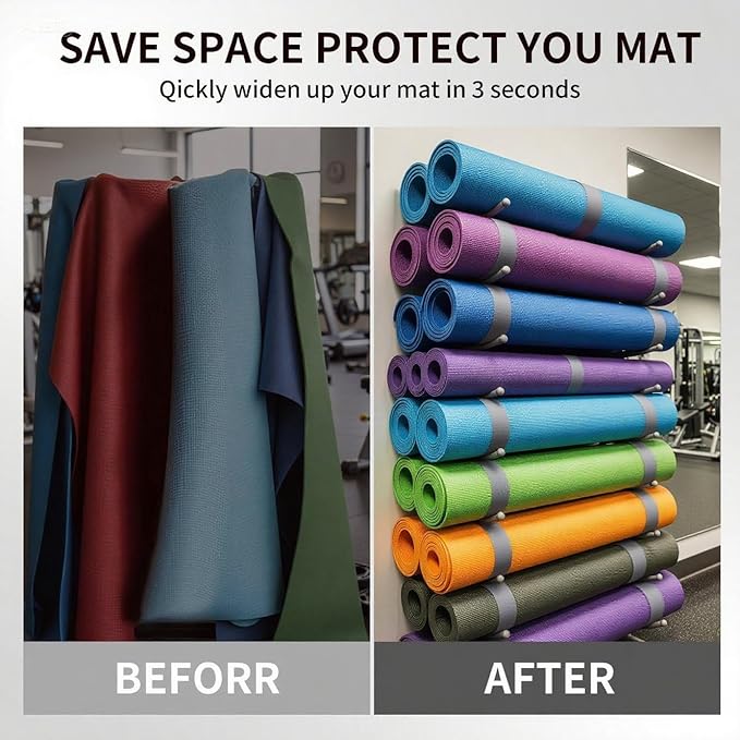 25" Yoga Mat Strap | Slap Band Holder for Carrying and Storage Mats | Rolled Scrunchie Yoga Essential Accessory