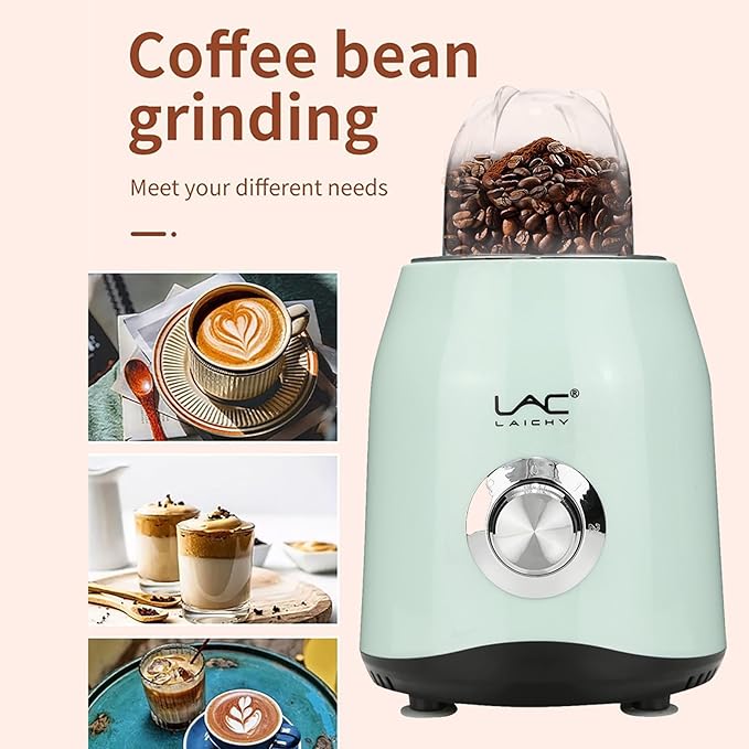 Blender for Smoothies,Personal Blender and Grinder Combo for Kitchen with a 54oz Portable Smoothie Cups,Shakes,Juices,Frozen Drinks and a 12oz Coffee Cup with Seal Cover for Coffee Beans(Green)