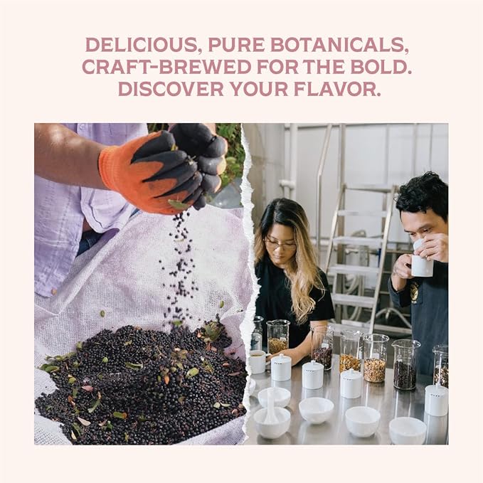 Rishi Tea Schisandra Berry Sparkling Botanicals Sparkling Water - Organic, Unsweetened, Zero Added Sugar, Caffeine Free, Real Plants, Virtus Botanicals - 12 oz (Pack of 12)