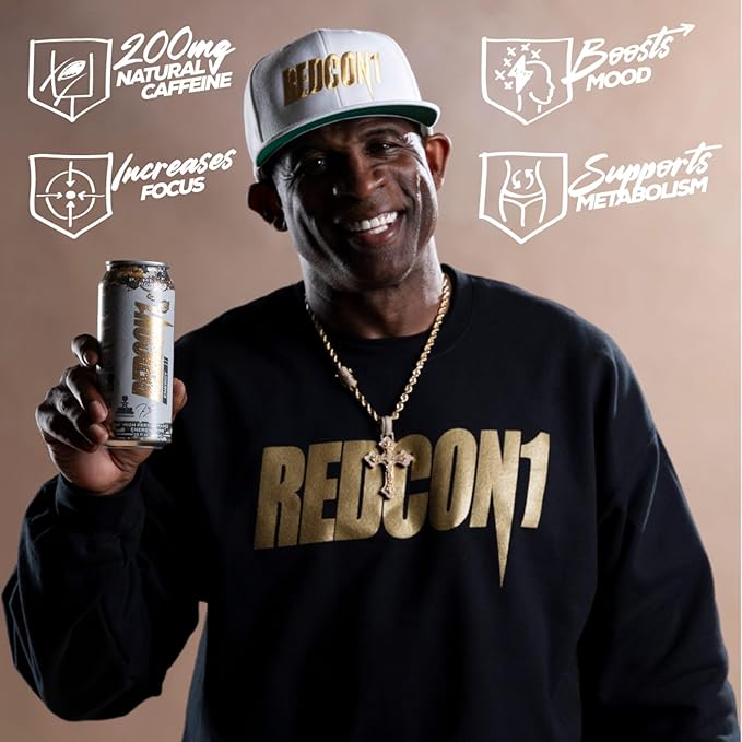 REDCON1 Energy Drink - 200mg Caffeine Drink with L-Carnitine & Taurine - High Performance Energy Drinks with Nootropics - Prime Time Punch (12 Count)