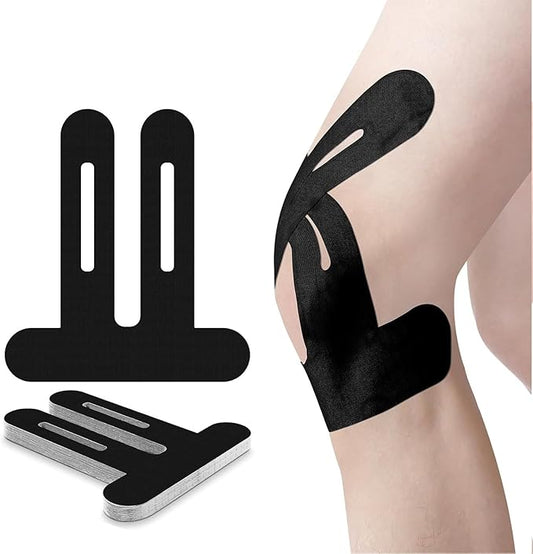 Precut Kinesiology Tape for Knees,15-30 Pcs – Elastic Knee Support & Stability, Pain Relief – Waterproof, Breathable, Hypoallergenic Athletic Tape