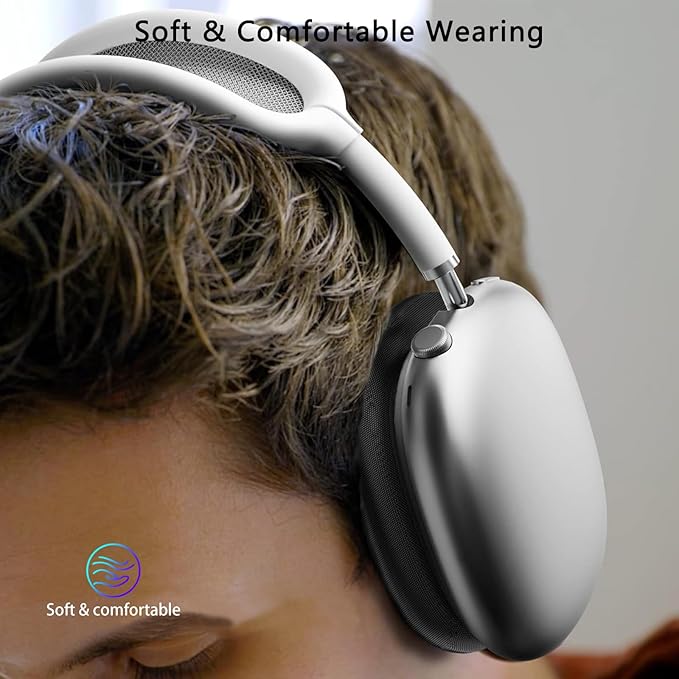 for AirPods Max Case Headband Case Cover,Headband Cover Protector,Soft Silicon No-Yellow Sweatproof Washable Cushion/Top Pad Protector Sleeve Cover for Airpods Max Accessories-Clear White