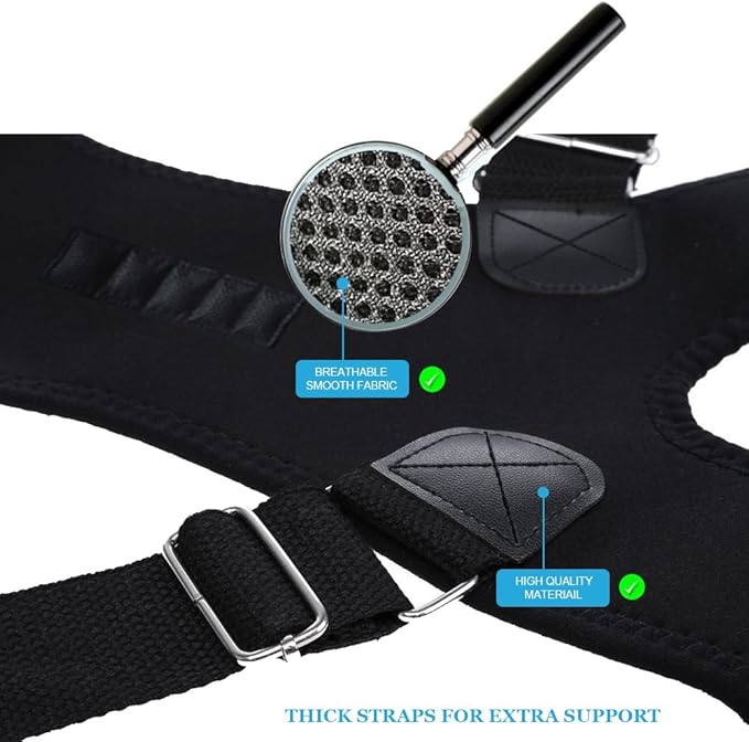 Thoracic Back Brace Posture Corrector- Magnetic Lumbar Back Support Belt-Back Pain Relief, Improve Thoracic Kyphosis, for Lower and Upper Back Pain Men & Women (Black, Large)