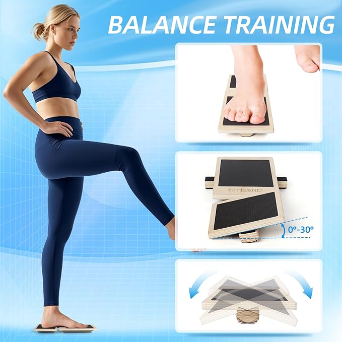 Ankle Balance Board – Stability Trainer for Rehabilitation, Basketball, Running, Yoga & Injury Recovery – Home Gym Equipment (Includes Workout Guide)