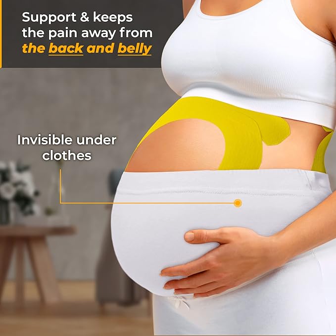 Kinesiology Tape-Incredible Support for Athletic Sports and Recovery + Free Taping Guide - Pre-Cut 2 inch 100 feet (Sunny Yellow + Free Taping Guide, 1 Pack)