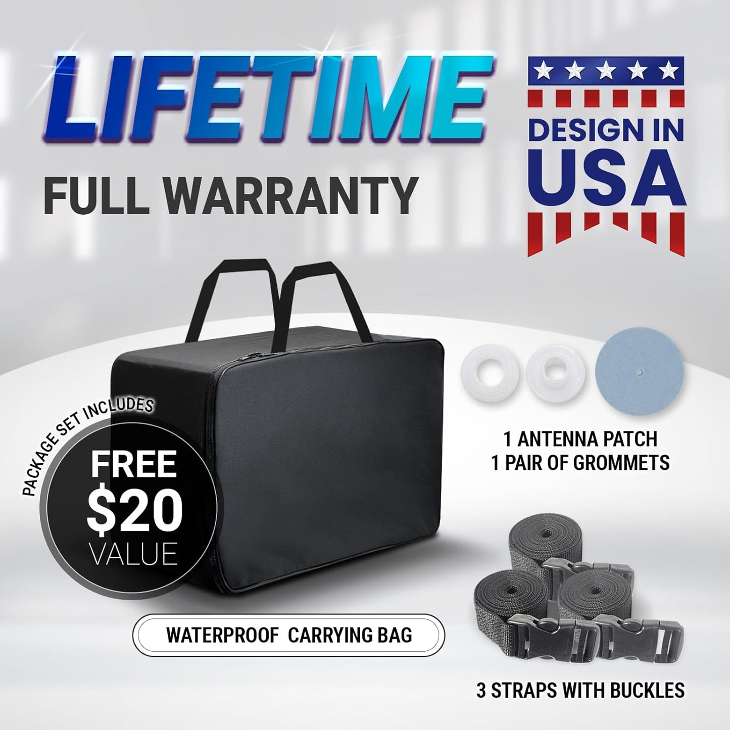 iCarCover Custom Car Cover for Pontiac Safari Wagon (1958-1964) Waterproof All-Weather Rain Snow UV Sun Protector Full Exterior Indoor Outdoor Car Cover (Stripe - Gray/Black)