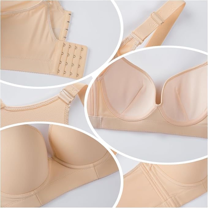 Plus Size Push Up Bra - Hide Back Fat, Smoothing, Supportive Underwire