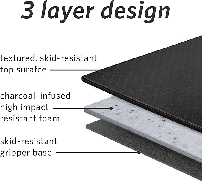 MICRODRY Deluxe Fitness Exercise Yoga Mat for Home & Gym, Extra Thick for High Impact Training, Multi Layered Skid Resistant Surface, Odor Neutralizing with Carrying Strap