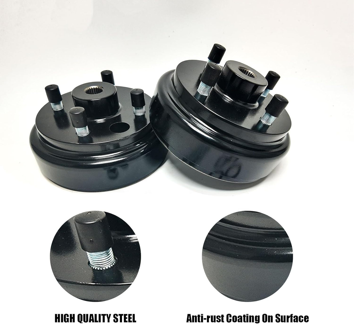 Golf Cart Brake Drum Assembly Kit Compatible with EZGO TXT 1982-up Electric and 1982-1993 2-Cycle Gas Style, Rear Brake Hub with 24 Splines Replaces 19186G1P - 1 Pack