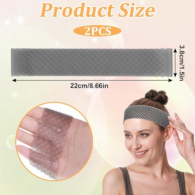 2 Pcs Adjustable Silicone Wig Grip Band Set, Elastic Wig Headbands, Fixed Non Slip Wigs Straps Women Men WigBands Sweat-Proof Hold WigCap Hairband for Keeping Wigs in Place(Black, Skin Color)